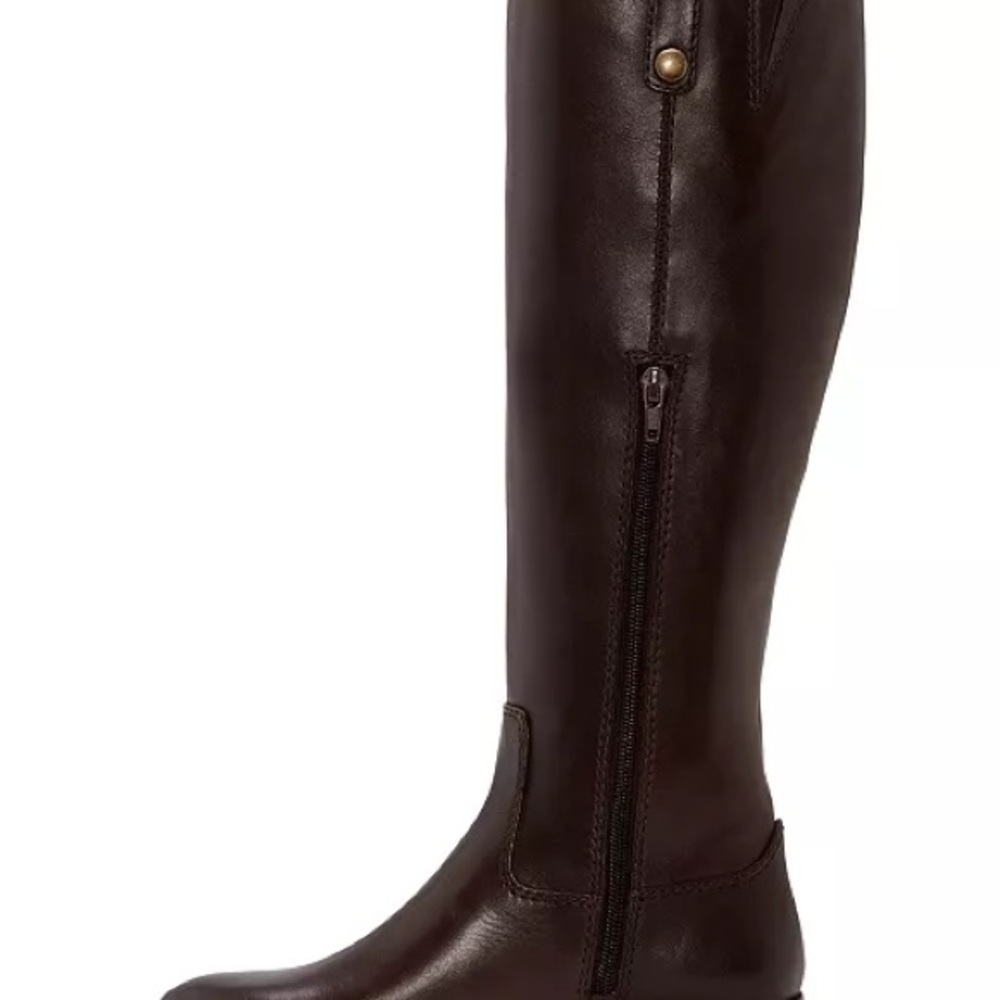 NWT INC International Concepts Sz 8.5 M  Wide Calf Knee high Brown Leather Boots - Picture 3 of 12
